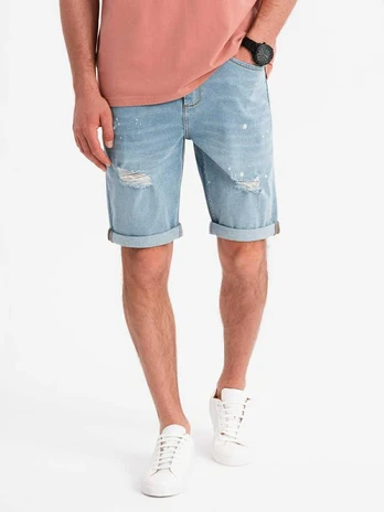 Blue shorts for men - light mėlynas