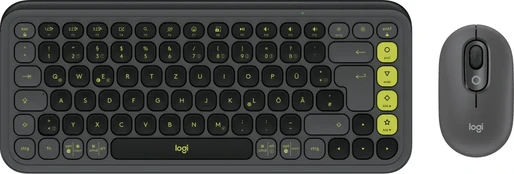 Klaviatūra Logitech POP ICON COMBO Pelė AND KB/GRAPHITE - DEU - CENTRAL-419