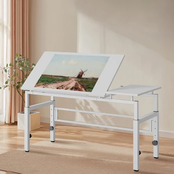 Brėžimo stalas, reguliuojamas aukštis 77-100cm, kampas 0-60°, 1 vnt