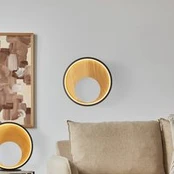 "Curio" LED sieninis šviestuvas, medžio išvaizdos