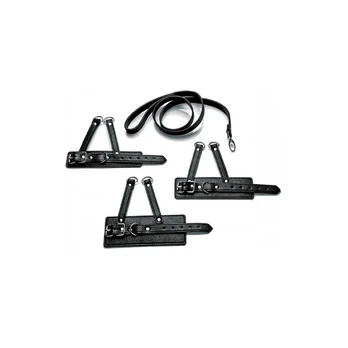 Master Series 3-Piece Adjustable PU Leather Ball System Set Black