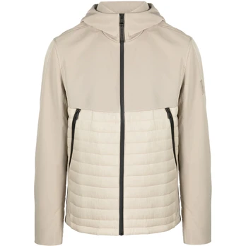 Lengva striukė vyrams, Pilka, Quilted mix media jacket hood