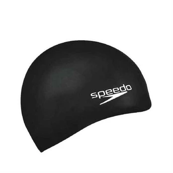 Plaukymo kepuraitė Speedo PLAIN FLAT Juoda Silikoninis