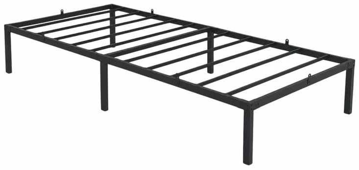 Metalinis lovos rėmas, 100x200 cm, juodas