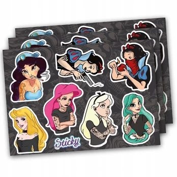 Sticky Studio Princesės Disney lipdukai dviračiui Mix 8 vnt.