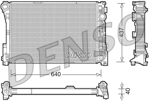 Radiatorius, variklio aušinimas DENSO DRM17046