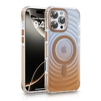„Evelatus Apple iPhone 16 Pro Max EchoWave Clear MagSafe Gold“ dėklas
