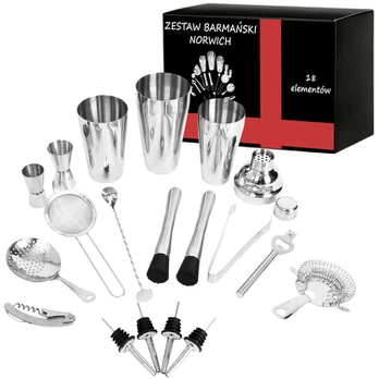 Gockowiak bar tools set, 18 pieces