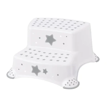 Dvigubas vonios laiptelis Lorelli Stars, baltas
