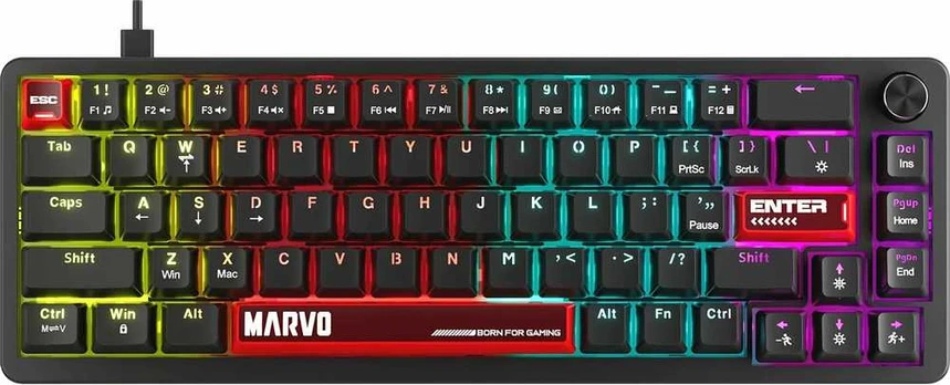 Klaviatūra Marvo Arma 67 TNT Peach (KG935)