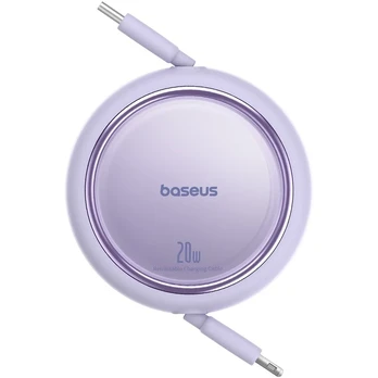 Baseus Baseus Free2Pull ištraukiamas USB-C / Lightning kabelis 20W 1m - violetinis