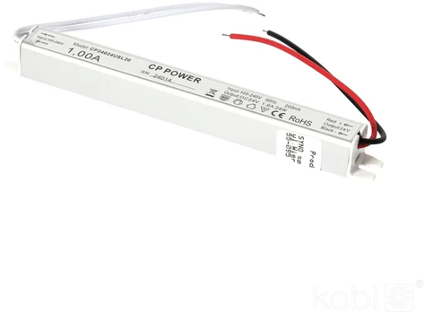 24W LED maitinimo šaltinis, 24V, baltas, IP20