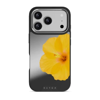 Hibiscus - iPhone 17 Pro Case, Elite Mirror Dark (MagSafe) / Silver