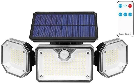 UN Prožektorius LED 226 SMD saulės energijos + PIR 9619