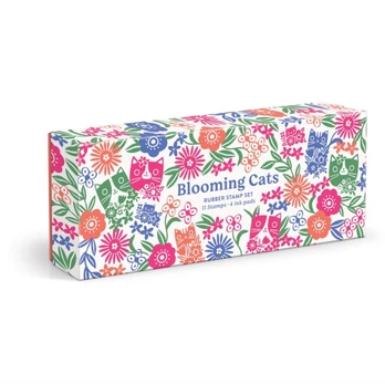 Blooming Cats Rubber Stamp Set