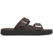 Calvin Klein Šlepetės Ergon Double Bar Sandal Su HM0HM02094 Ruda