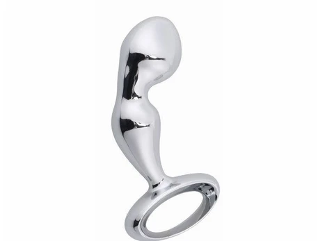 Prostatos masažuoklis ir analinis dildo, sidabras