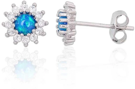 Sidabriniai auskarai moterims DiamondSky „Moon Charm XI“