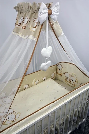 Bedding set - 6 parts - 120/90/360 - LEON - BEGIE