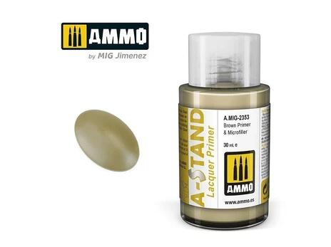 AMMO by MIG Jimenez AMMO MIG - A-Stand gruntas Brown Primer & Microfiller, 30 ml, 2353