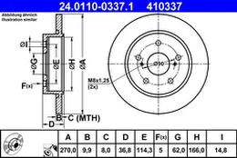 ATE 24.0110-0337.1 Brake Disc