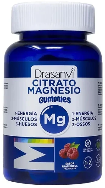 Drasanvi Magnesium Citrate 45 Gummies Raspberry Flavor