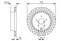 BOSCH stabdžių diskas 0986479V05 26700FG010 kaina