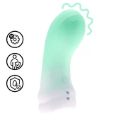 Loveline Smooth Finger Vibrator Misty Green - Compact Silicone Model kaina