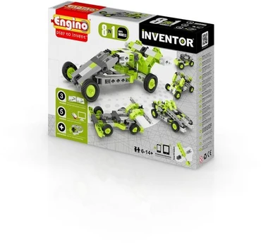 Engino Inventor Konstruktorius „Automobiliai“ (8 modeliai)