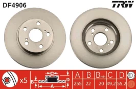 TRW DF4906 Brake Disc kaina