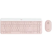 Desktop Logitech Slim Combo MK470 (W), rose kaina