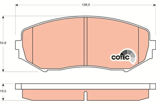 TRW GDB3443 Brake pad set