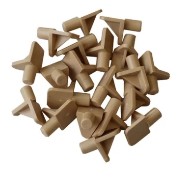 Lentynų laikiklis, plastikinis, D-5 mm, klevo sp., 20 vnt.