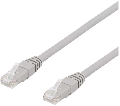 DELTACO - Patchkabel - RJ-45 (han) til RJ-45 (han) - 1.5 m - UTP - CAT 6a - halogenfri, formet - grå