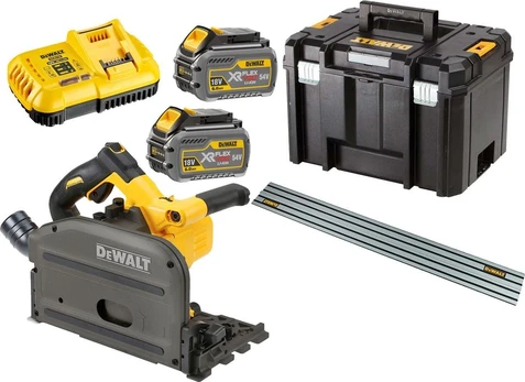 DEWALT FLEXVOLT diskinis pjūklas – KIŠTUKAS 54V 2x6,0Ah 1,5m bėgelis DCS520T2R