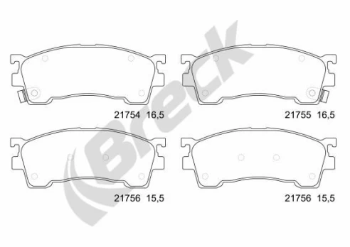 BRECK 21755 00 701 10 Brake pad set