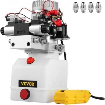 12V 4,5L dviveiksmis hidraulinis agregatas