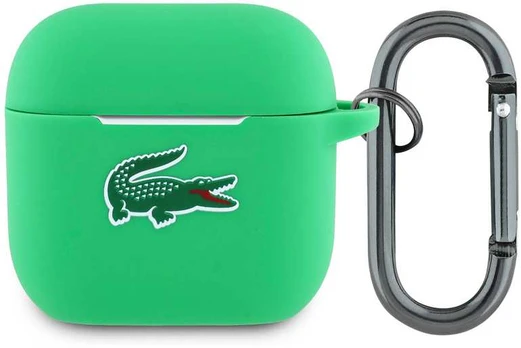 Lacoste Liquid Silicone Croc Logo Case for AirPods 4 Žalias