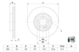 BOSCH 0 986 479 H74 Stabdžių diskas