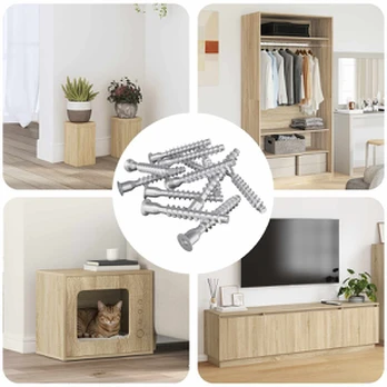 Confirmat varžtai 2500 pcs Sidabro Metalas