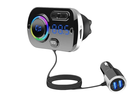 FM siųstuvas, "Bluetooth" USB 5.0 8in1