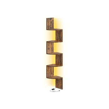Vasagle Kampinė lentyna, LBC630K01, 20x20x126 cm, Ruda