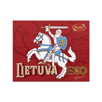 Reljefinis juodasis šokoladas (50 %) „Vytis“, 42 g