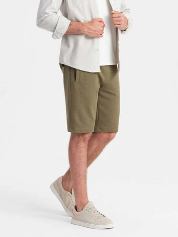 basic cotton sweatpants - olive v2 om-srbs-0149