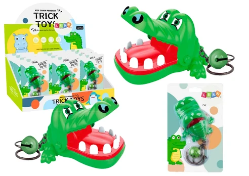 Lean Toys Žalias Krokodilo Pakabuko Žaislas su Skambučiu