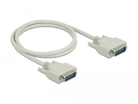 DELOCK Serielles Kabelis D-Sub15 Stecker zu Stecker 1 m