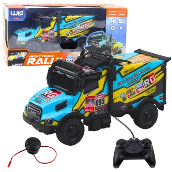 Rc sunkvežimis Lean Toys Rally, mėlyna/geltona