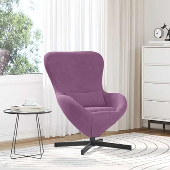 Kiaušinio fotelis Violetinė veliūras