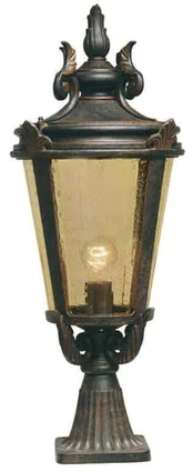 Pastatomas lauko šviestuvas Elstead Lighting Baltimore, 60W, E27, IP44, bronzos, 30 cm x 68 cm