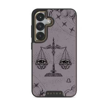 Libra - Samsung Galaxy S25 Case, Elite Dark (Magnetic) / Gold / Purple